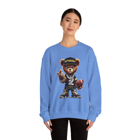 Young and Mean Pittsburgh Bear - Heavy Blend™ Crewneck Sweatshirt Sweatshirt - YinzerShop
