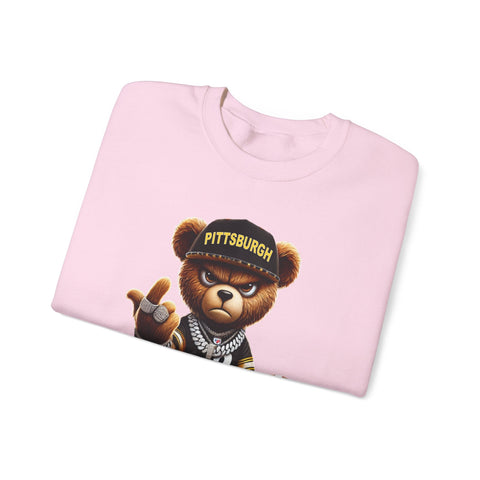 Young and Mean Pittsburgh Bear - Heavy Blend™ Crewneck Sweatshirt Sweatshirt - YinzerShop