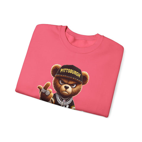 Young and Mean Pittsburgh Bear - Heavy Blend™ Crewneck Sweatshirt Sweatshirt - YinzerShop