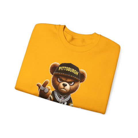 Young and Mean Pittsburgh Bear - Heavy Blend™ Crewneck Sweatshirt Sweatshirt - YinzerShop