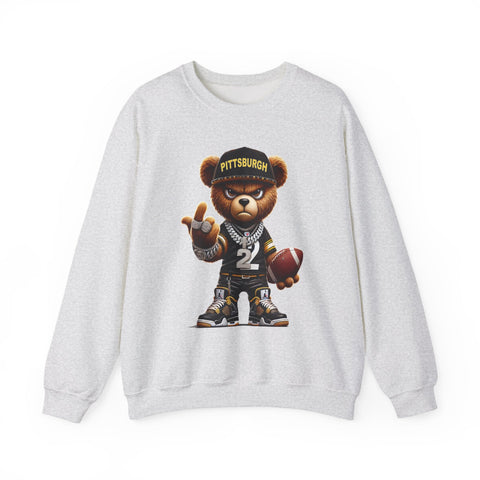 Young and Mean Pittsburgh Bear - Heavy Blend™ Crewneck Sweatshirt Sweatshirt - YinzerShop