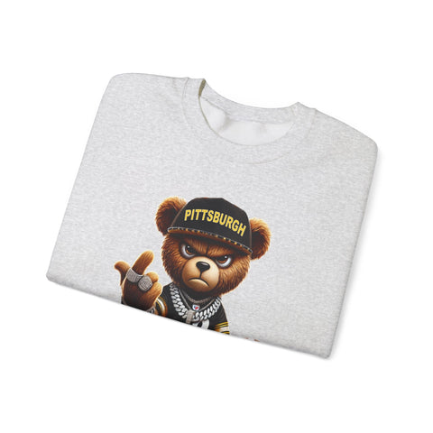 Young and Mean Pittsburgh Bear - Heavy Blend™ Crewneck Sweatshirt Sweatshirt - YinzerShop