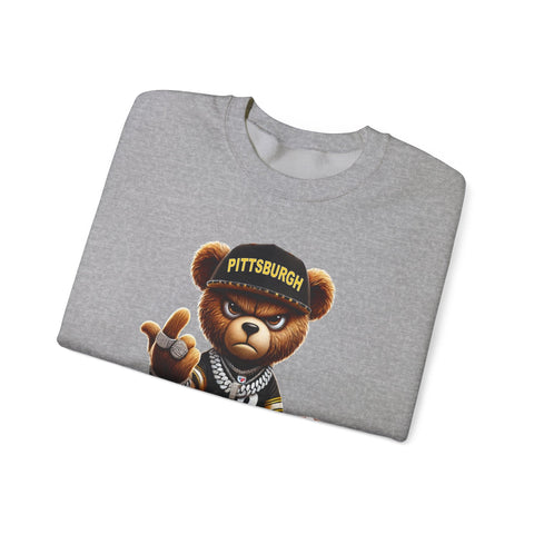 Young and Mean Pittsburgh Bear - Heavy Blend™ Crewneck Sweatshirt Sweatshirt - YinzerShop
