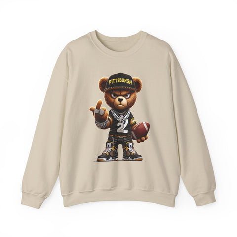 Young and Mean Pittsburgh Bear - Heavy Blend™ Crewneck Sweatshirt Sweatshirt - YinzerShop