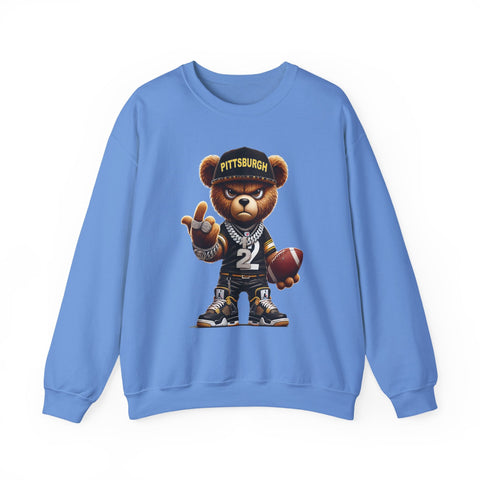 Young and Mean Pittsburgh Bear - Heavy Blend™ Crewneck Sweatshirt Sweatshirt - YinzerShop