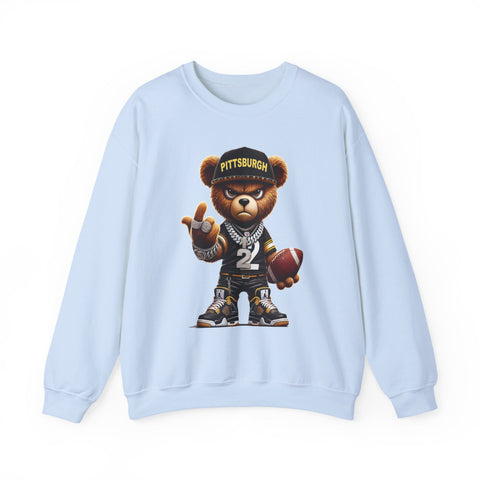 Young and Mean Pittsburgh Bear - Heavy Blend™ Crewneck Sweatshirt Sweatshirt - YinzerShop