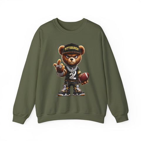 Young and Mean Pittsburgh Bear - Heavy Blend™ Crewneck Sweatshirt Sweatshirt - YinzerShop