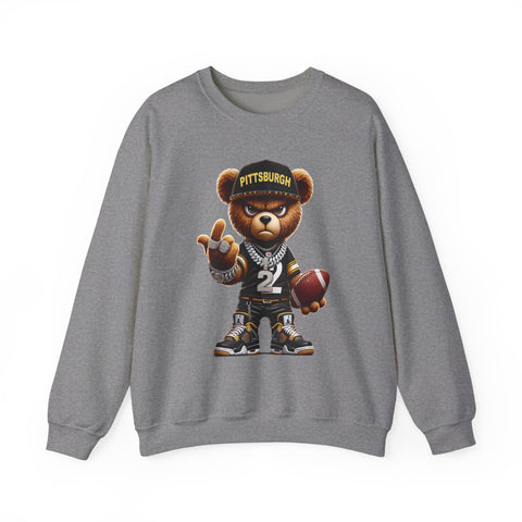 Young and Mean Pittsburgh Bear - Heavy Blend™ Crewneck Sweatshirt Sweatshirt - YinzerShop