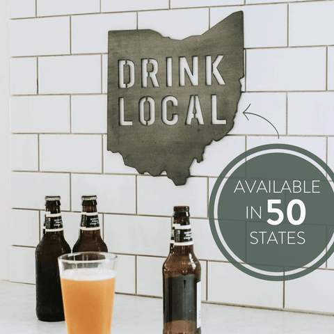 YOUR STATE Drink Local Wall Decor Wall Decor - YinzerShop