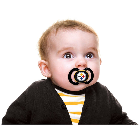 Pittsburgh Steelers Pacifier 2-Pack | Licensed NFL Baby Soothing Accessories