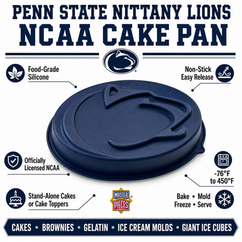 Nittany Lions Cake Pan – Licensed Sports Pan | Silicone Mold, Easy Release Baking