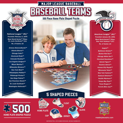 MLB Jigsaw Puzzle – Home Plate 500 Piece Baseball Diamond Puzzle for Adults