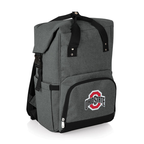 Ohio State Buckeyes - On The Go Roll-Top Backpack Cooler Licensed Picnic Time Family of Brands