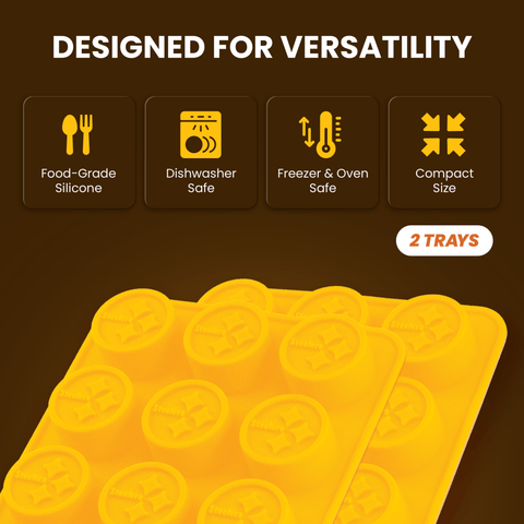 Pittsburgh Steelers Ice Tray – Silicone NFL Ice Cube Mold, Official Licensed Team Gift