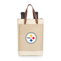 Pittsburgh Steelers - Pinot Jute 2 Bottle Insulated Wine Bag  Picnic Time Family of Brands   