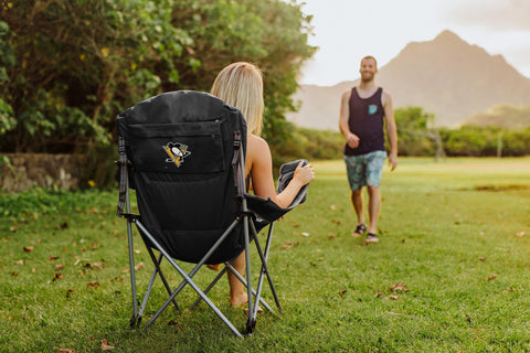 Pittsburgh Penguins - Reclining Camp Chair Chair Picnic Time Family of Brands   