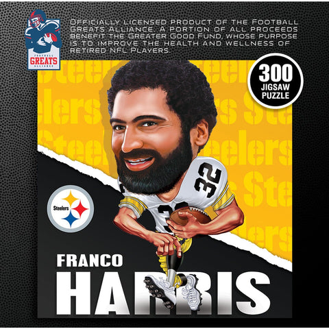 Franco Harris Puzzle - NFL Steelers 300 Piece Challenging Jigsaw for Adults